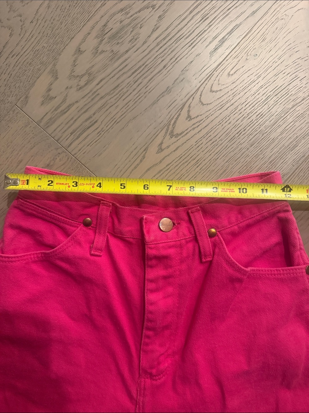 Women’s Vintage Wranglers high waisted straight leg jeans, pink 80/90’s size 8 - Picture 9 of 10